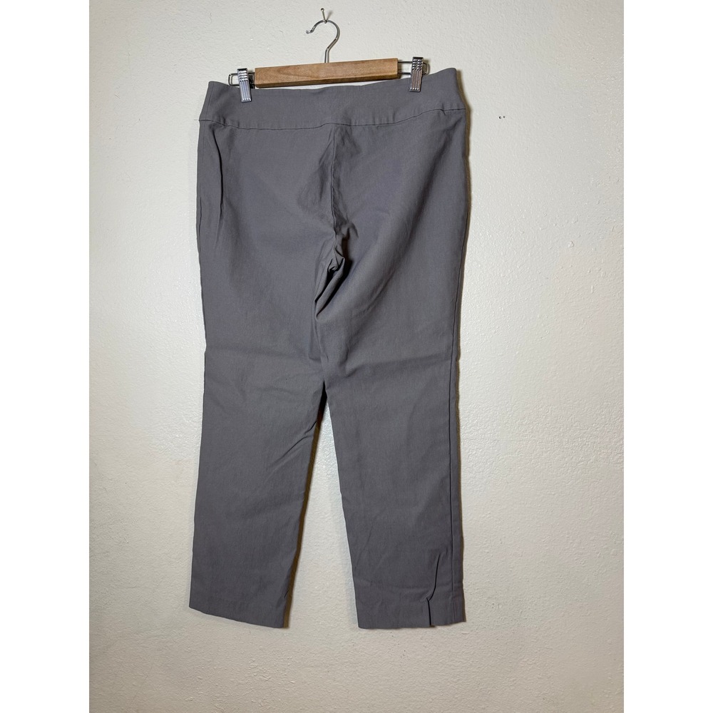 NIC+ZOE Women Wonderstretch Pants 12 Petite Gray Lot of 2 Pull On Straight Leg - Picture 3 of 9